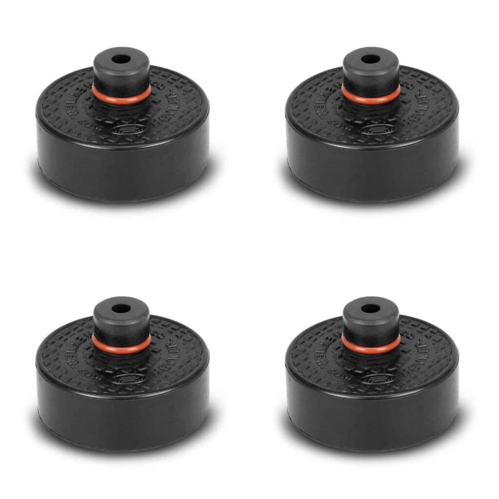 4 st Jack Pad till Tesla Model 3, Model y, Model S, Model X - 25mm knopp - platt botten - Heyner Germany