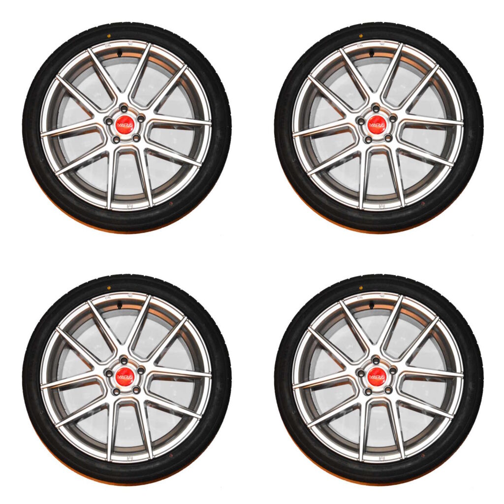 Kompletta hjul 19" Maons Red MR10 Hyper Silver (Nyare Volvo)